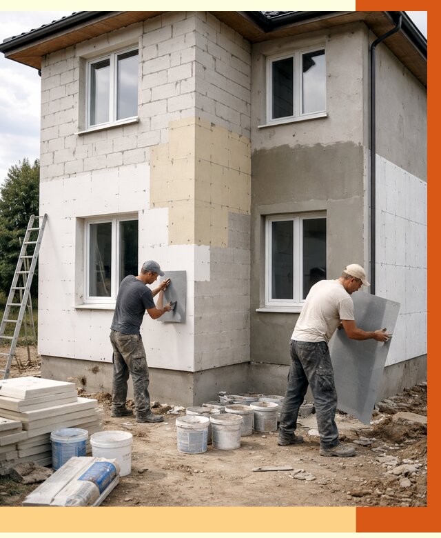 Утепление дома из газобетона в Приморско-Ахтарске от 4258 руб./м² — заказать у ТепломастерПрр